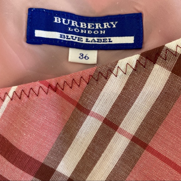 Burberry pink multi color check skirt - Picture 6 of 9